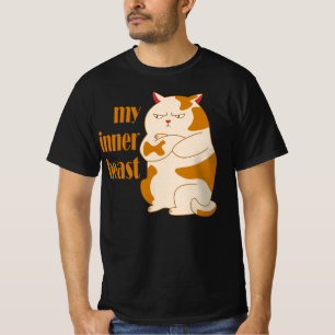 T-shirt Ma bête intérieure fainéante citation de motivatio