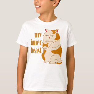T-shirt Ma bête intérieure fainéante citation de motivatio