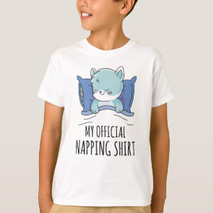 T-shirt Ma chemise de sieste officielle avec Cat couché