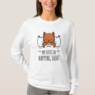 T-shirt Ma chemise de sieste officielle avec Cat couché