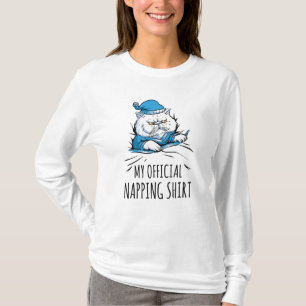 T-shirt Ma chemise de sieste officielle avec chien couchan