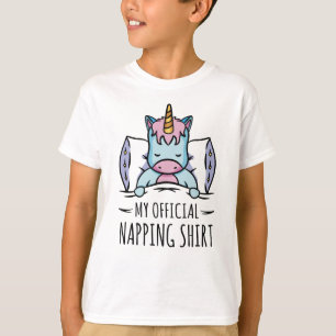T-shirt Ma chemise de sieste officielle avec sommeil Unico