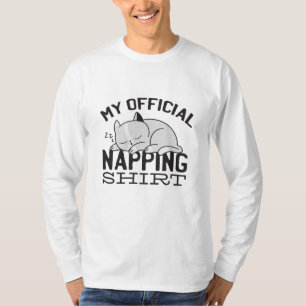 T-shirt Ma chemise de sieste officielle - Chat en sommeil