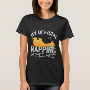 T-shirt Ma chemise de sieste officielle - Giraffe endormie