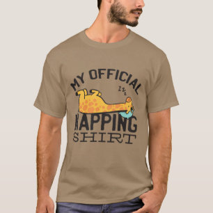 T-shirt Ma chemise de sieste officielle - Giraffe endormie