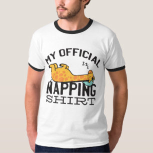 T-shirt Ma chemise de sieste officielle - Giraffe endormie