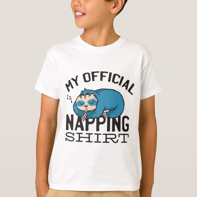 T-shirt Ma chemise de sieste officielle - Lazy sombrer Slo (Devant)