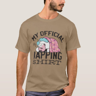 T-shirt Ma chemise de sieste officielle - Lazy sommeil Uni