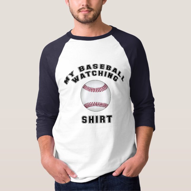 T-shirt Ma chemise d'observation de base-ball (Devant)
