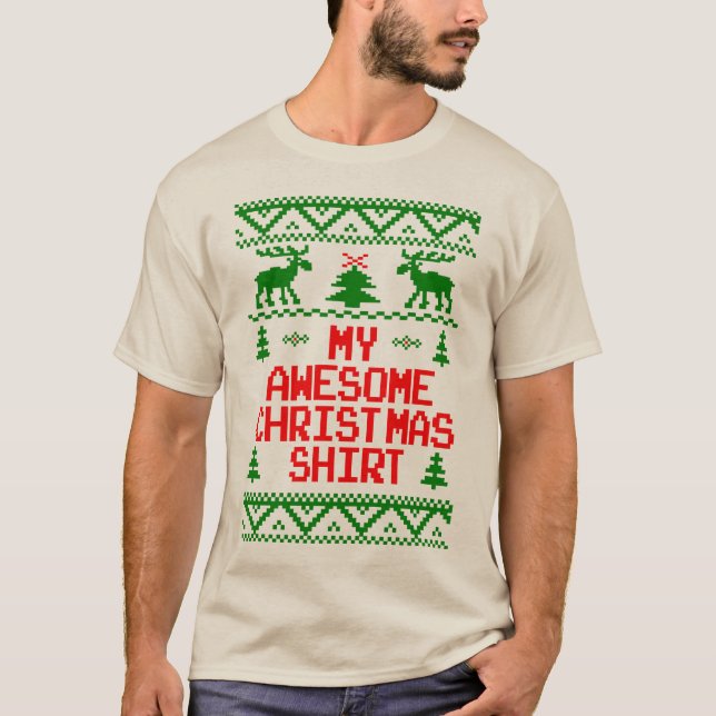 T-shirt Ma chemise laide de chandail de Noël (Devant)
