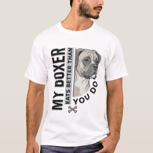 T-shirt Ma chemise pour amoureux de Boxer Mange Mieux Que