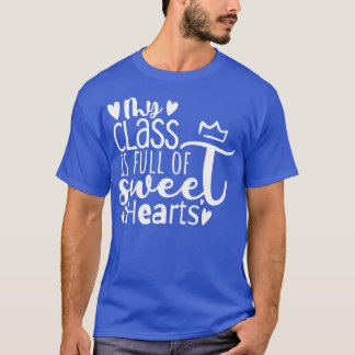 T-shirt Ma classe est pleine de coeur doux drôle classique
