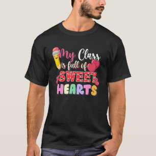 T-shirt Ma classe est pleine de coeur Rainbow Teacher Va
