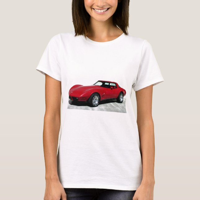 T-shirt Ma Corvette rouge de 1979 (Devant)