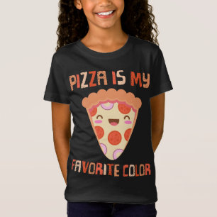 T-Shirt Ma Couleur Favorite Est Pizza Funny Pepperoni Slic