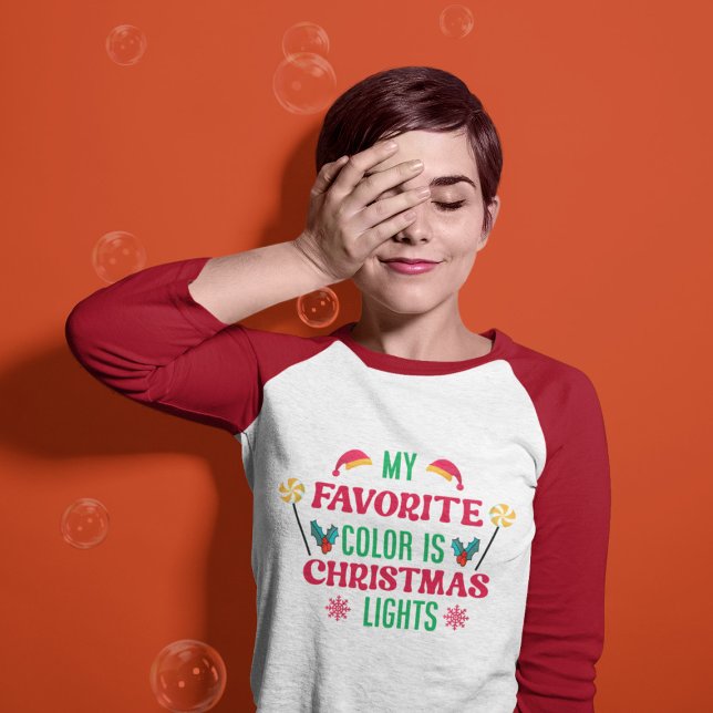 T-shirt Ma Couleur Préférée Est La Lumière De Noël (Créateur téléchargé)