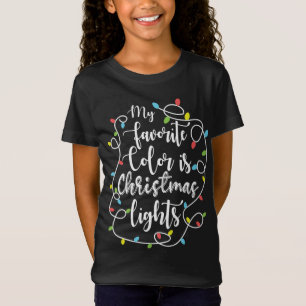 T-Shirt Ma couleur préférée est les lumières de Noël