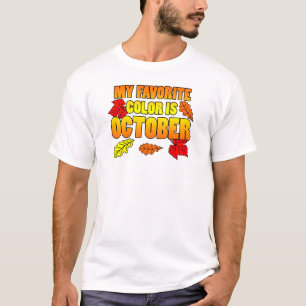 T-shirt Ma Couleur Préférée Est Octobre