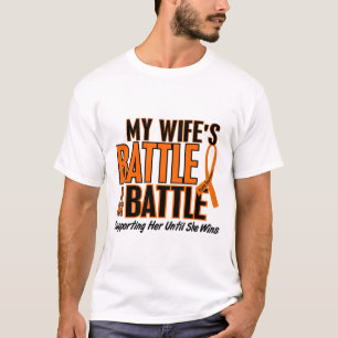 T-shirt Ma de bataille leucémie d'épouse trop