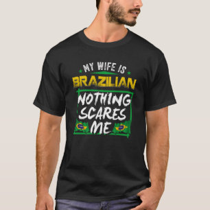 T-shirt Ma Femme Est Brésilienne Patrimoine Racines Drapea
