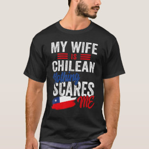 T-shirt Ma Femme Est Chilienne Patrimoine Racines Drapeau