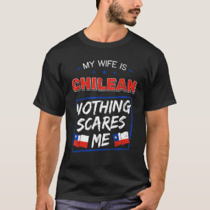 T-shirt Ma Femme Est Chilienne République Du Chili Racine 