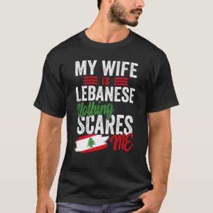 T-shirt Ma Femme Est Libanaise Le Drapeau Des Racines Du P