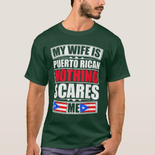 T-shirt Ma Femme Est Portoricaine Rien Ne Me Fait Peur Pue