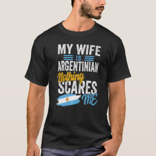 T-shirt Ma femme est une Argentine Patrimoine Drapeau Sou