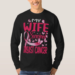 T-shirt Ma femme survécue au cancer du sein Survivante