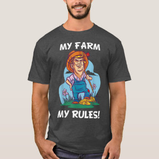 T-shirt Ma ferme Mes règles Parodie Farmer