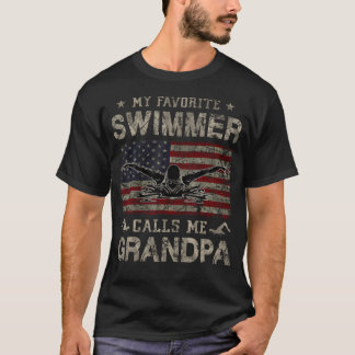 T-shirt Ma Fête des Pères de nageur préféré m'appelle Gran