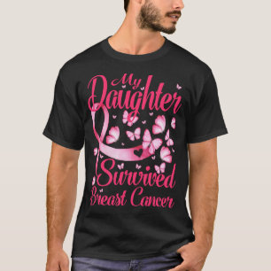 T-shirt Ma fille a survécu au cancer du sein Survi