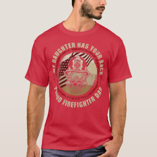 T-shirt Ma fille a ton dos Fier papa de Feu Féminin