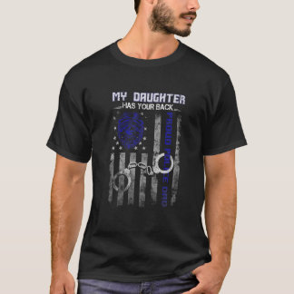 T-shirt Ma Fille A Ton Dos Fier Police Papa