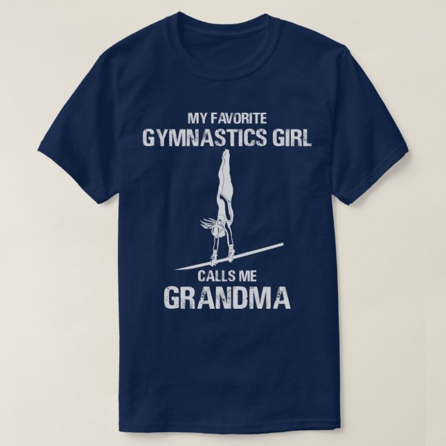 T-shirt Ma Fille De Gymnastique Préférée M'Appelle Grand-M (Design devant)