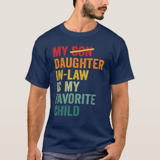 T-shirt Ma fille en droit est mon enfant favori