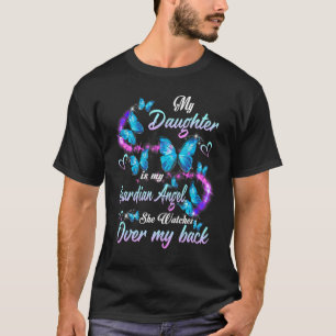 T-shirt Ma Fille Est Mon Ange Gardien Qu'Elle Surveille