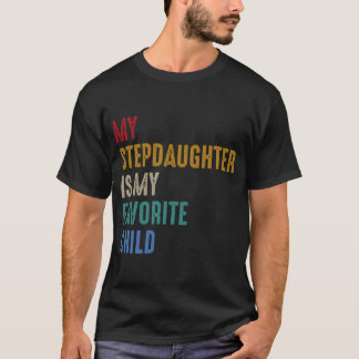 T-shirt Ma Fille Étape Est Ma Fête des pères Enfant Préfér