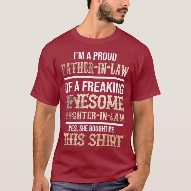 T-shirt Ma Fille Favorite En Droit M'A Donné Cette Chemise (Devant)