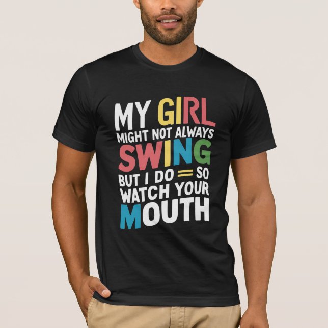 T-shirt Ma Fille Ne Chantera Peut-Être Pas Toujours, Mais  (Devant)