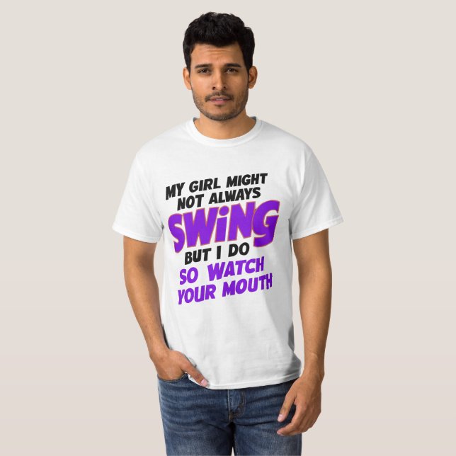 T-shirt Ma Fille Ne Chantera Peut-Être Pas Toujours, Mais  (Devant entier)