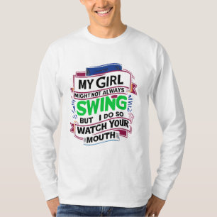 T-shirt Ma Fille Ne Chantera Peut-Être Pas Toujours, Mais