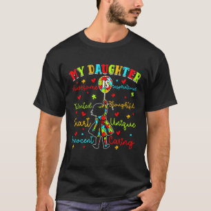 T-shirt Ma fille puzzle génial Mois de la sensibilisation
