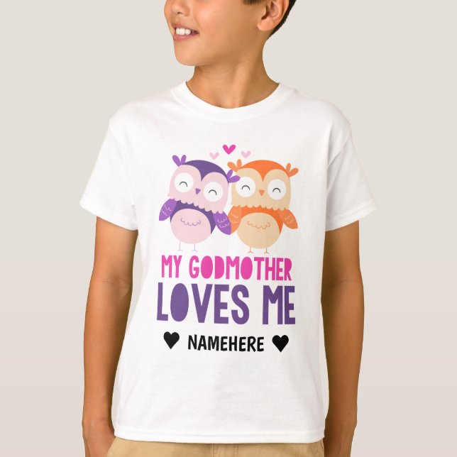 T-shirt Ma Godmère M'Aime -Hibou (Devant)