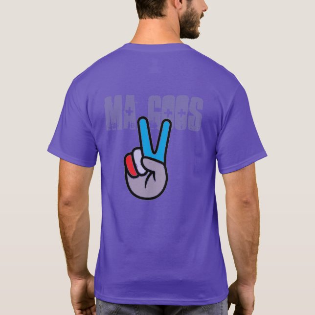 T-shirt Ma Goos pourpre la paix et l'amour (Dos)