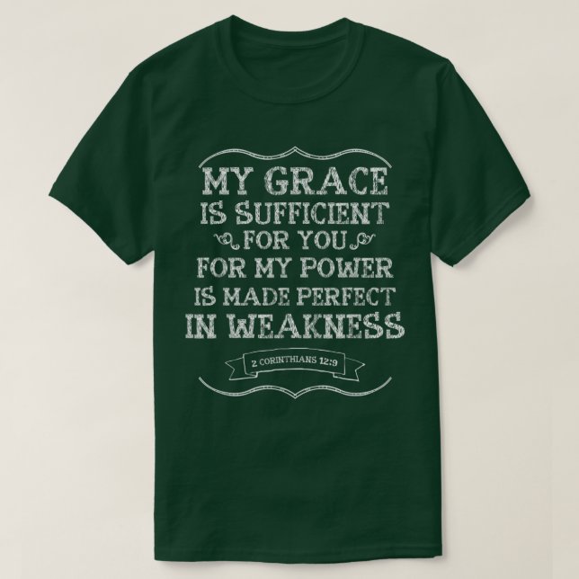 T-shirt Ma Grâce Suffit 2 Corinthiens 129 (Design devant)