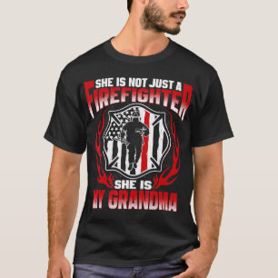 T-shirt Ma Grand-Mère Est Un Héros De Pompier Pompier Feu 