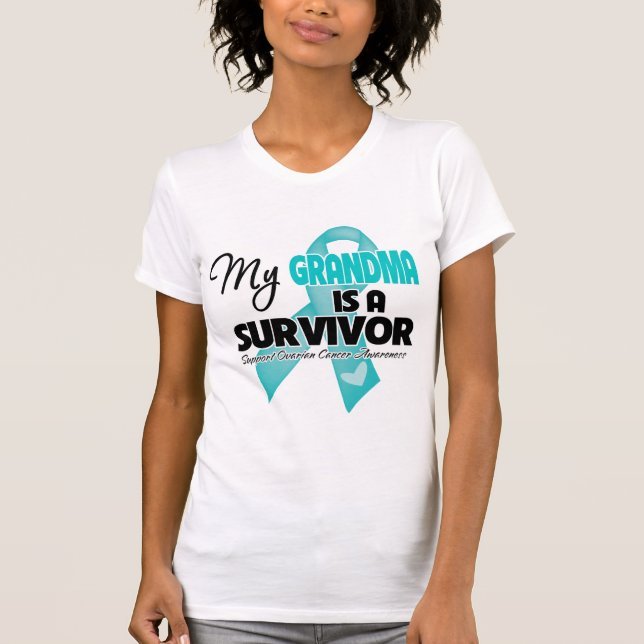 T-shirt Ma grand-mère est une survivante du cancer de l'ov (Devant)