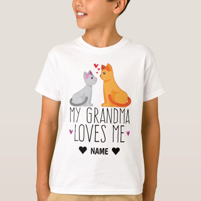 T-shirt Ma grand-mère m'aime (Devant)